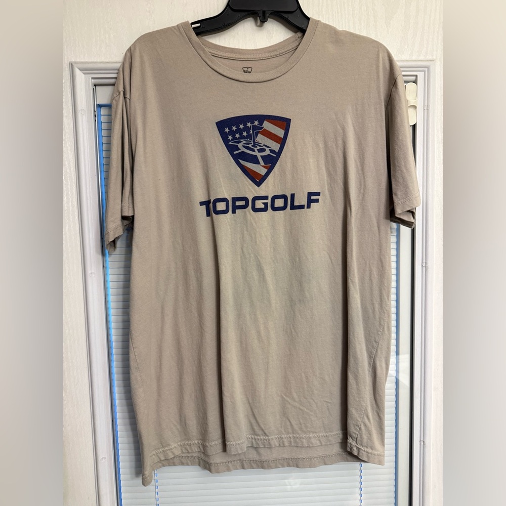 Men's Short Sleeve Logo Tee in Tan